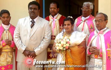 Robin Lijy Wedding Photos with Priests